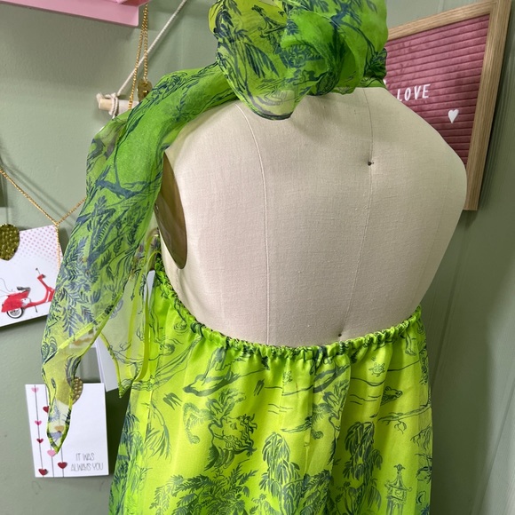 Rare STAUD Neem Printed Georgette Organza Sequined Hem Maxi Dress Unique - Picture 12 of 12